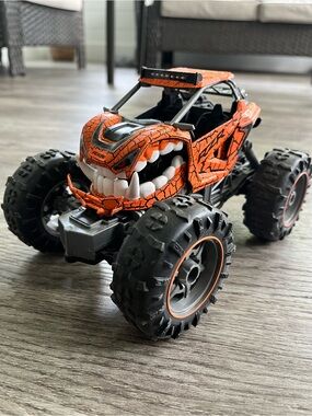 Orange Monster Truck Off-Road RC Toy - Kids Toy